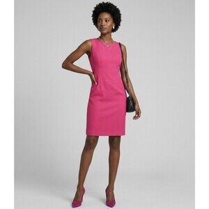 Evan Picone Black Label Pink Sleeveless Classic Sheath Dress Women’s Size 8 EUC